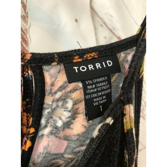 Torrid size 1 black and orange tank top - Picture 2 of 5
